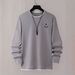 Monochrome Man- Cross-Border Hot-Selling Spring Autumn Round Neck Cotton Sweatshirt Casual Smiley Icon Simple And Elegant_viptrois.com