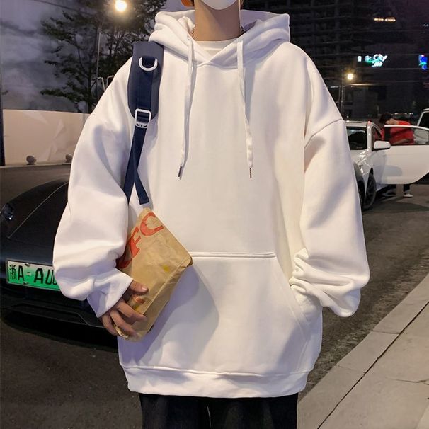 Pure Hong Kong Style Heavyweight Sweatshirt For Men Spring And Autumn Pullover Couple Hoodie Hooded Jacket Ins Trendy Loose_viptrois.com
