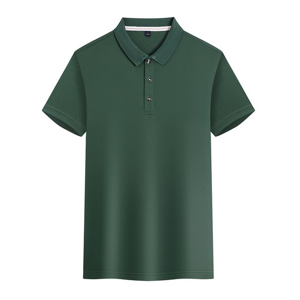 Men's Clothing Short Sleeved T Shirt Lapel Shirt Solid Color Sports Quick Drying Half Sleeved Polo Shirt Men's Clothing Advertising Shirt Printed Logo_viptrois.com