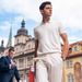 Men's Clothing Polo Shirt V Neck Short Sleeved Knitted Sweater Men's Seagull Collar Summer Ice Silk_viptrois.com