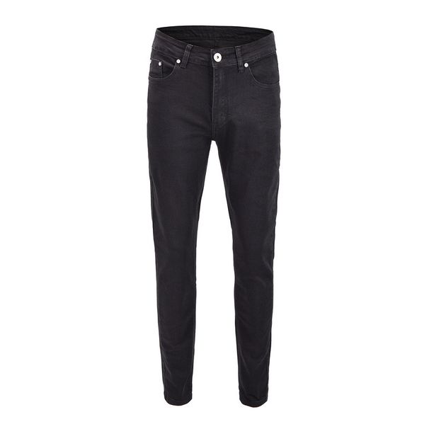 Men's Clothing High Street Ins Same Style Skinny Pants Pure Black Elastic Slim High Street Jeans_viptrois.com