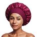 Women's Wide Brim High Elasticity Sleep Hairdressing Bath Cap High-end Material Silk Satin Hair Protection Hat_viptrois.com
