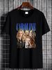CAROLINE FORBES T Shirt Homage Candice King American Act Casual Top For Everyday Wear Comfortable Homme Stylish Fashion Slightly Breathable Summer_viptrois.com