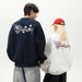 Monochrome Man- Heavyweight Texture Crew Neck Sweatshirt For Men And Women Couples Autumn Style Heavy Embroidery Color Block Loose_viptrois.com
