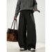 Men's Clothing Three Dimensional Pleated Drape Scimitar Trousers For Men In Autumn Style Loose Straight Trousers Old Money Style Belt Casual Pants_viptrois.com