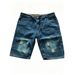 Zhengwu Men's Trendy Straight Leg Denim Shorts Summer Thin Ripped Midweight mid Waist Five Point Pants with Slight Stretch_viptrois.com