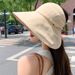Bow Tie Strap For Summer, Sweet And Cute, Large Eave Sky Top Hat, UV Resistant, Foldable Sun Hat_viptrois.com