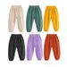 XUANMU Summer Boys Girls Pants Children Solid Color Cotton Linen Loose Harem Pants Casual Kids Hight Waist Pleated Trousers XB009_viptrois.com