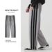 2023 Men's Casual Korean Version Men's Loose Fitting Straight Leg Spring And Autumn Trend Sports Versatile Three Bar_viptrois.com