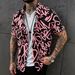 Men's Casual Short Sleeve Shirt With Graffiti Letter Print - Relaxed Fit & Breathable For Summer Wear_viptrois.com