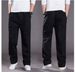 Men's Clothing Spring And Autumn Thin Men's Casual Pants Plus Overalls Large Size Loose Men's Long Pants Popular Version Elastic Waist_viptrois.com