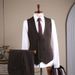 Men's Clothing Premium Double-Breasted Striped Suit Set - Formal & Casual Wedding Tuxedo, Business Blazer With Vest Options (Brown, Navy, Black)_viptrois.com