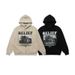 American High Street Style Distressed Oil Painting Print Fleece-lined Autumn And Winter Hooded Sweatshirt, Trendy_viptrois.com