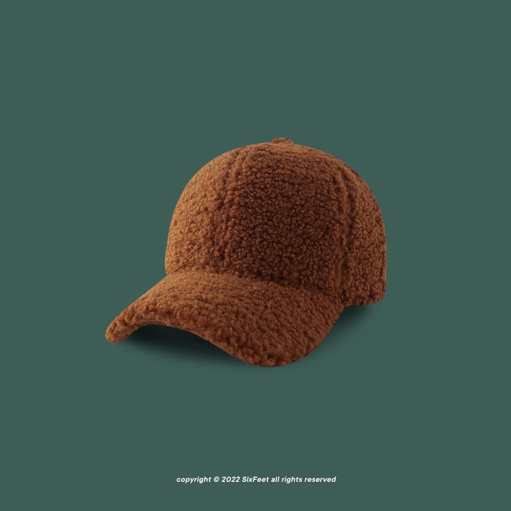 SixFeet Autumn/Winter Green Baseball Solid Color Simple Face Show Small Korean Edition Ins Plush Duck Tongue Hat_viptrois.com