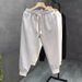 Men's Clothing Men's Casual Pants Harem Pants Sports Pants Trendy Brand Trendy Cuffs Solid Color Simple And Versatile_viptrois.com