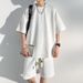 Men's Clothing Short Sleeved T Shirt Shorts Suit Men's Summer Trend Loose Casual Plus Fat Fat Men's Wear A Set_viptrois.com