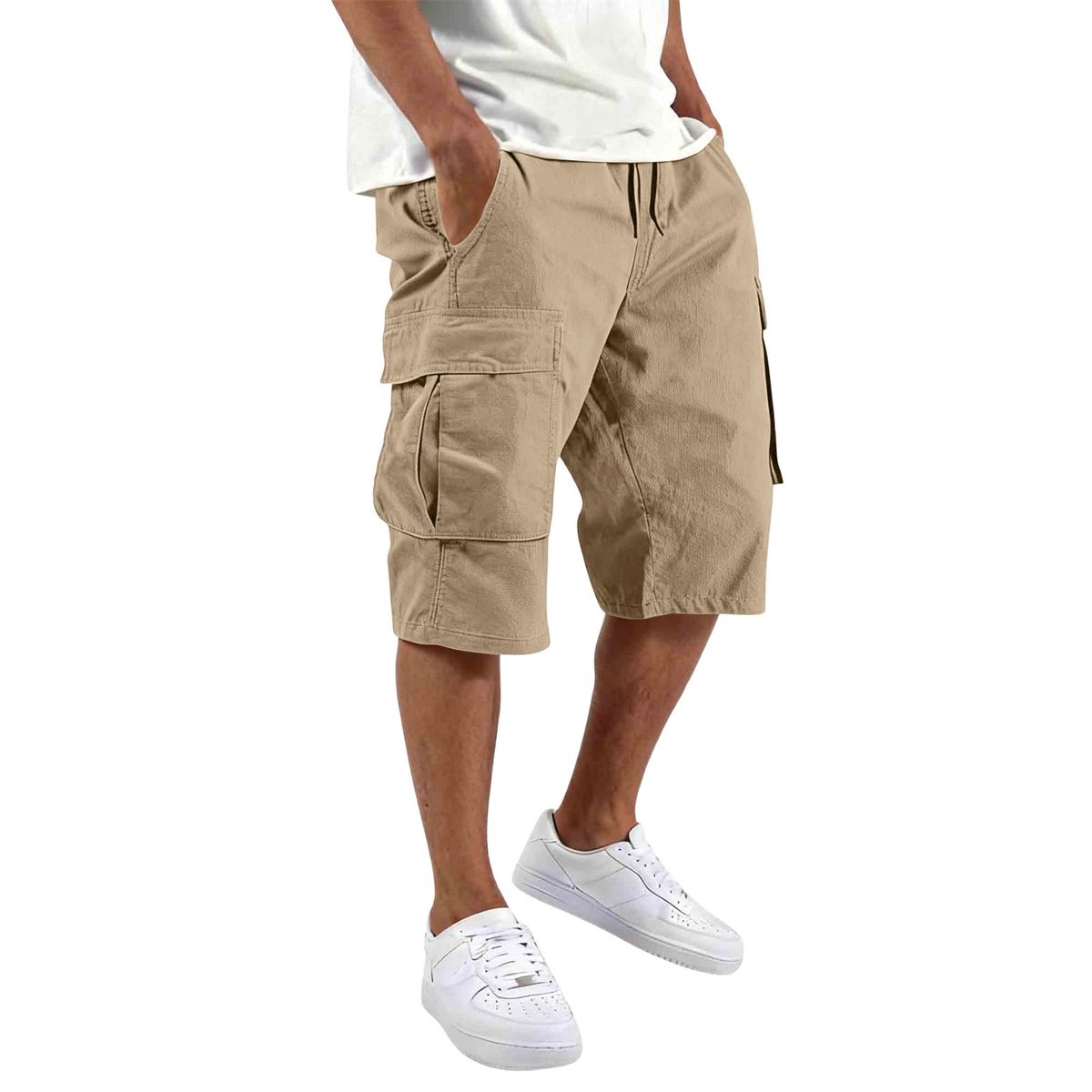 Spring Men's Cargo Shorts Sporty Casual Multi Pocket Style_viptrois.com