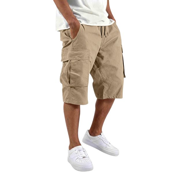 Spring Men's Cargo Shorts Sporty Casual Multi Pocket Style_viptrois.com