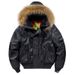 Men's Clothing Cotton And Thickened Autumn And Winter New Air Force Ma1 Pilot Jacket Detachable Fur Collar Cotton Coat Large Size Light Version Coat_viptrois.com