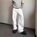 Cleanfit White Machete Jeans Men's American High Street Vibe Pants High Waist Slim Straight Flared Pants_viptrois.com