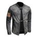 Fashionable Autumn Nostalgic Blue Loose Large Pocket Niche Denim Men's Casual Zipper Jacket Top Trend_viptrois.com