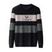 Pure 2023 Autumn Winter New Chenille Sweater Round Neck Fleece Lined Thickened Men's Warm Knitted Base Shirt_viptrois.com