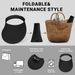 Sukeen Wide Brim Sun Visor Hat For Women,UPF50+ Seamless Sun Hats Lightweight Sports Cap Foldable Ponytail Hat For Outdoor_viptrois.com
