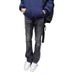 Men's Clothing High Street Vibe Style Black And Gray Retro Washed Cat Whisker Flared Jeans Men's Loose Straight Slim Pants_viptrois.com
