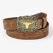 Embossed Belt For Men, Vintage Ethnic Style, High-end Feel, Alloy Plate Buckle Waist Seal_viptrois.com