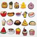 10 Sets Of Cute Food Series Shoes Flower Decorative Buckle Personalized DIY Student Garden Shoe Buckle Accessories_viptrois.com