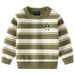 kids'clothing Fashion striped sweater Children's embroidered base sweater baby sweater_viptrois.com