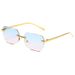 Frameless Square Sunglasses - Metal Gradient Lens With UV400 Protection (2025 Trendy Fashion Eyewear)_viptrois.com