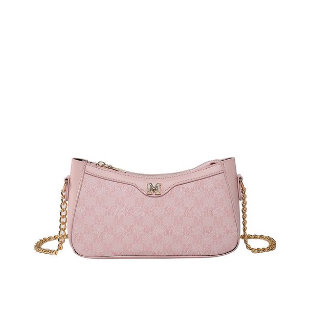 2025 Summer New Texture French Underarm Bag Simple Fashion Handbag Letter Print Elegant Shoulder Bag Trend_viptrois.com