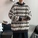 New soft waxy retro style sweater for men in autumn and winter, loose outer wear, students' versatile Fried Dough Twists knitting top_viptrois.com