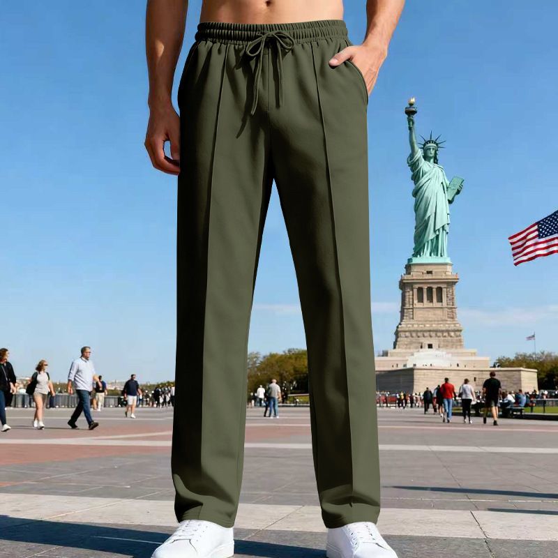 Men's Four Seasons Loose Straight Sports Casual Trousers Oversize Pants_viptrois.com