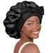 Color Ding streamer round hat bow Extra large beauty care hair wide brimmed hat headscarf night cap_viptrois.com