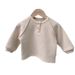 Baby clothing Thick hoodie baby warm waffle plus fleece long sleeve top_viptrois.com