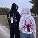 Gothic Unisex Hoodie With Spider Print - Dark Aesthetic Zip-Up Sweatshirt For Men & Women (White, Black, Red, Khaki, Blue, Green, Lavender)_viptrois.com