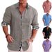 Men's Clothing Autumn Casual All Match Lapel Plaid Bottoming Shirt Long Sleeved Men's Shirt_viptrois.com