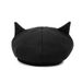 Autumn Winter New Cute Cat Ear Octagonal British Wool Beret Women's Solid Color Trendy Artist Hat_viptrois.com