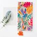 Unisex Bright color creative colorful flowers cotton hemp hand touching word pattern beach towel long hanging tassel shawl female_viptrois.com