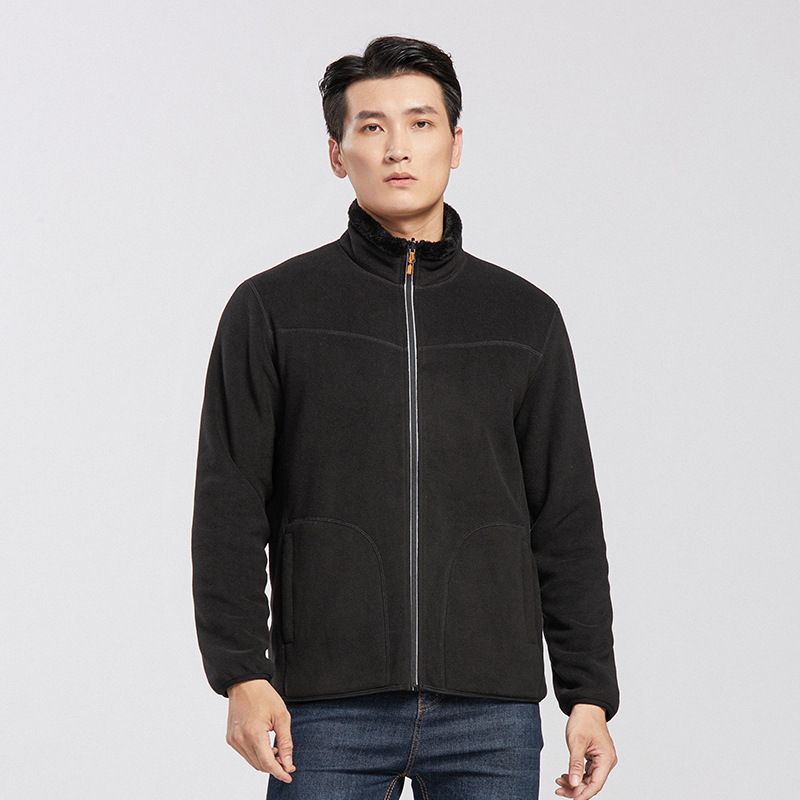 Unisex Winter Fleece Jacket – Reversible Plush Coral Fleece For Outdoor & Casual Wear_viptrois.com