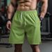 Shorts Men Summer Solid Color Large Size Loose Casual Pants Men Thin Quick Drying Running Sports Fitness Five Point Pants_viptrois.com