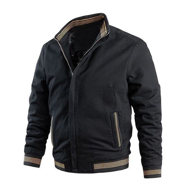 Men’s Stand Collar Jacket – Trendy Loose Fit | Autumn & Spring Casual Coat (M-5XL)_viptrois.com