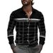 Simple Mens Shirt Spring Single Breasted Lapel Design Shirt New Daily Fashion Casual Loose Comfortable Business Shirts Geometric_viptrois.com