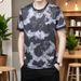 Summer Ice Silk Short New T-shirt Breathable Men's Casual Round Neck Loose Thin Style Trendy Printed Half Sleeve Top_viptrois.com