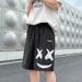 Men's Clothing Men's Shorts Summer New Thin Straight Loose Outer Wear Smiley Face Casual Versatile Printing Trendy Shorts_viptrois.com