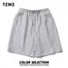 Men's Solid Color Straight Leg Shorts Vibe Street Basic Summer Outerwear Cool Hip Hop Five Point Sports Pants_viptrois.com