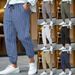 Men's Linen Striped Casual Pants - Loose Fit, Breathable & Stylish For Everyday Wear_viptrois.com
