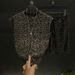 Men's Summer Leopard Print Sequin Short Sleeve T-Shirt & Shorts Set, Asymmetric Hem Trendy Casual Outfit_viptrois.com